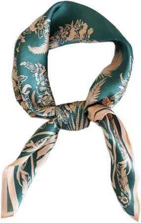 100% Mulberry Silk Scarfs for Women-Lightweight Square Satin Head Scarf-Small Silk Hair Scarf for Sleeping 21"x21"