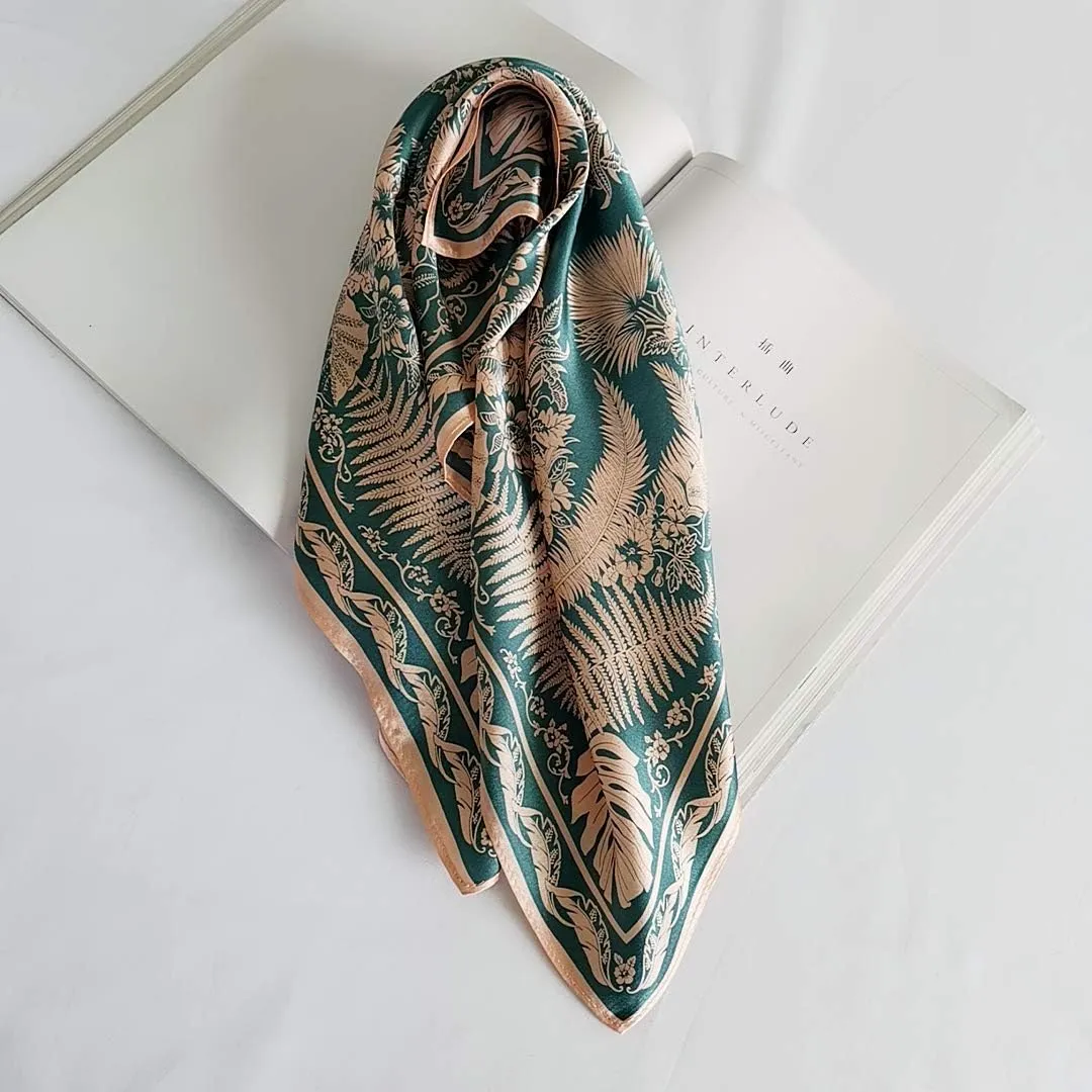 100% Mulberry Silk Scarfs for Women-Lightweight Square Satin Head Scarf-Small Silk Hair Scarf for Sleeping 21"x21"