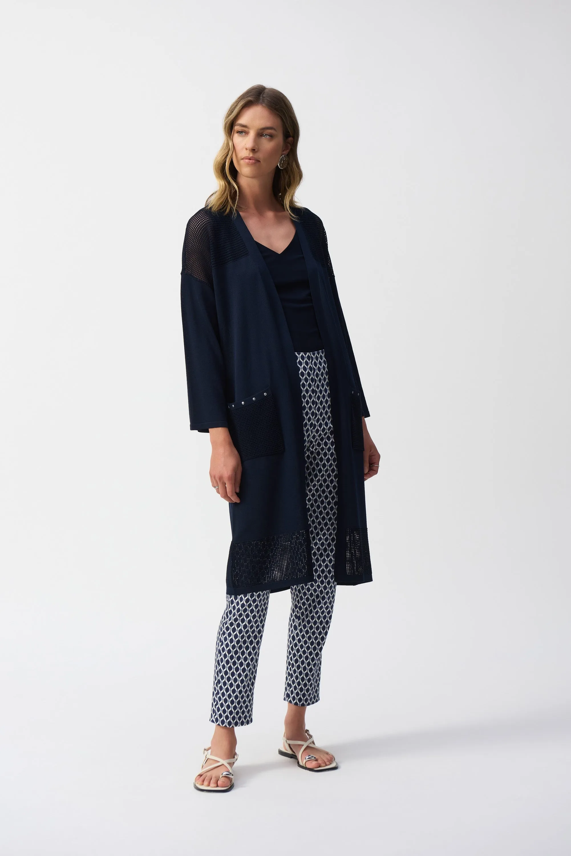 251926 Lacework Longline Cardigan