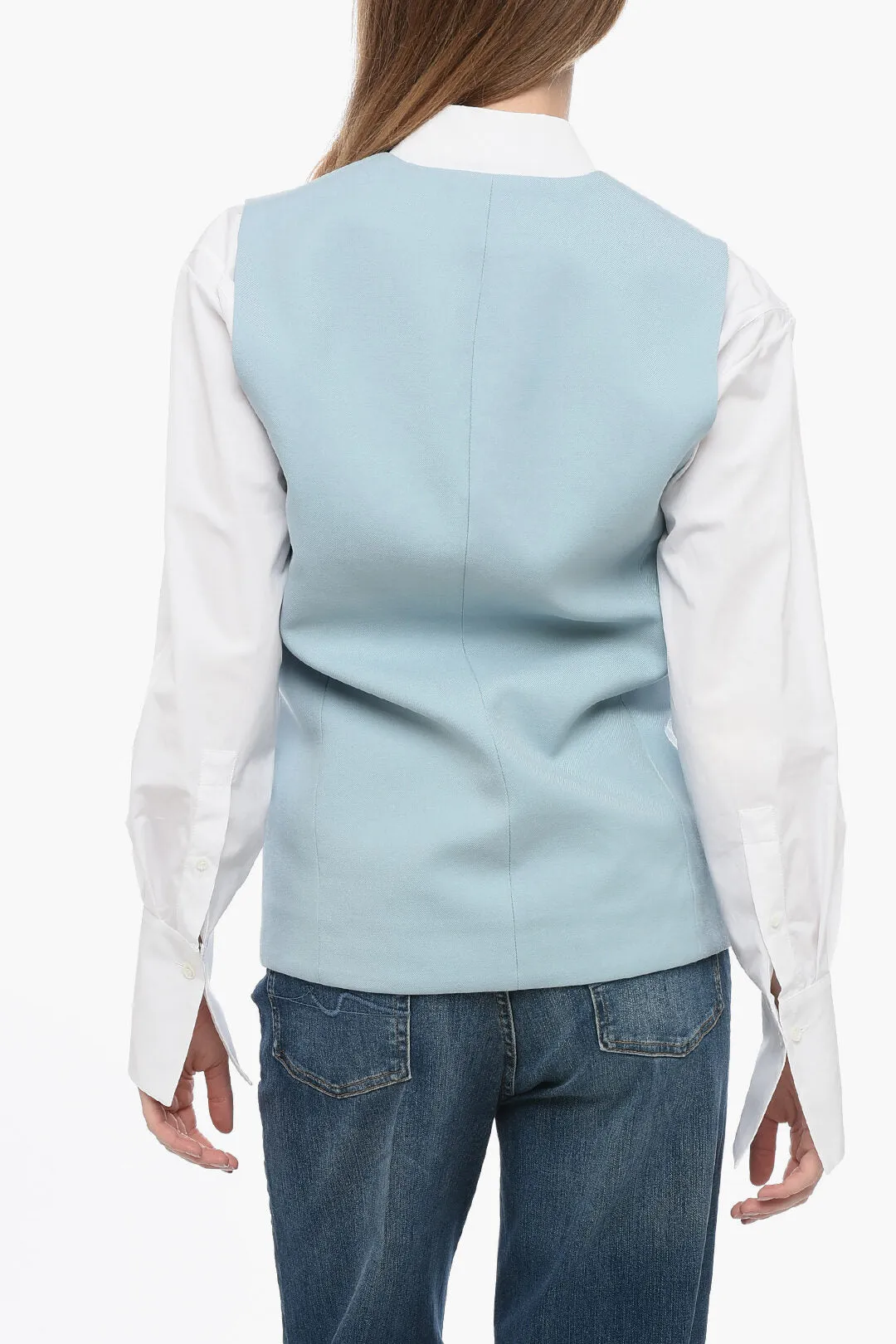 Ami Alexandre Mattiussi Virgin Wool Vest with Oversized Fit