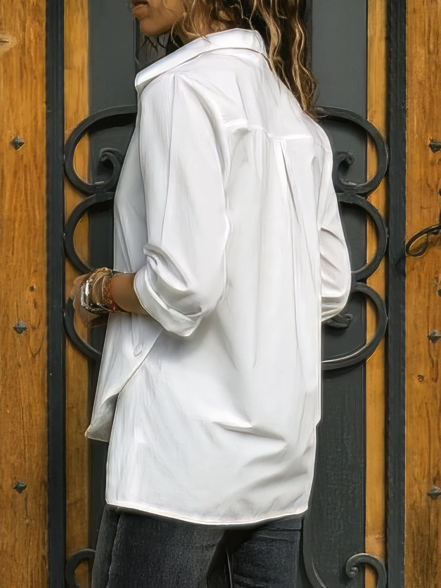 Asymmetrical Collared Shirt