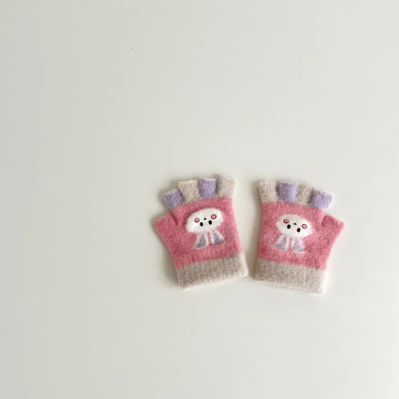 Baby Newborn Bunny Multicolor Fleece Gloves