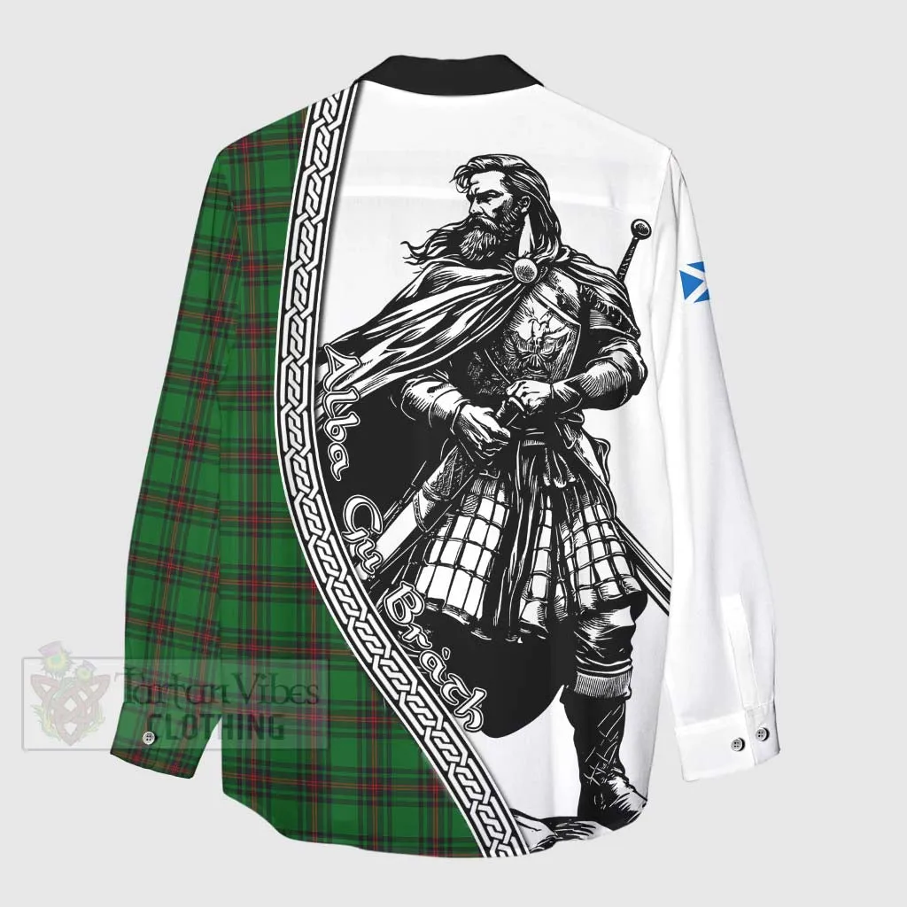 Beveridge Tartan Clan Crest Women's Casual Shirt with Highlander Warrior Celtic Style