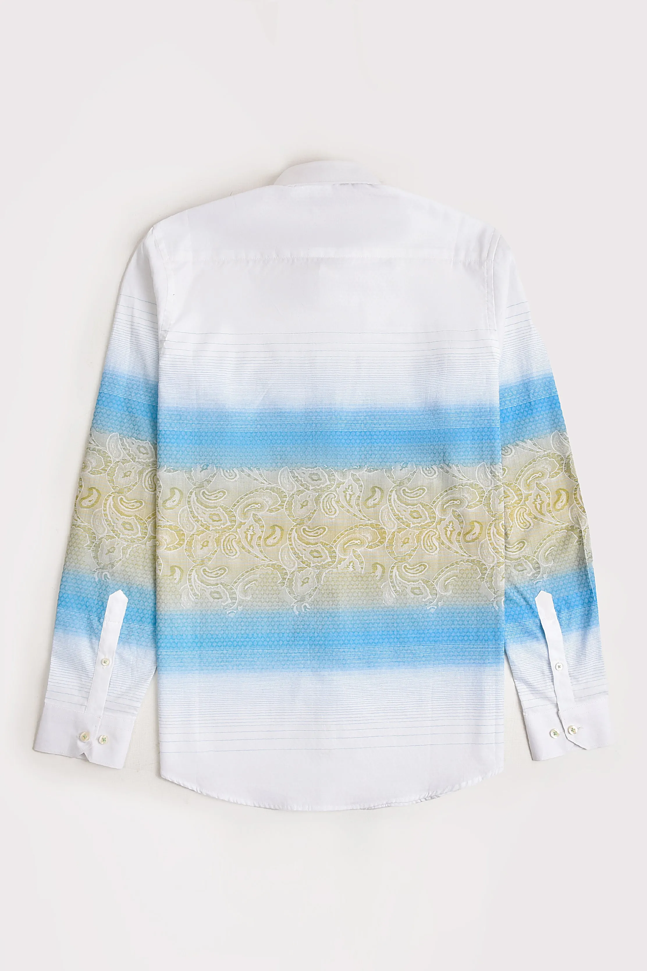 Blue Horizon Paisley Casual Shirt