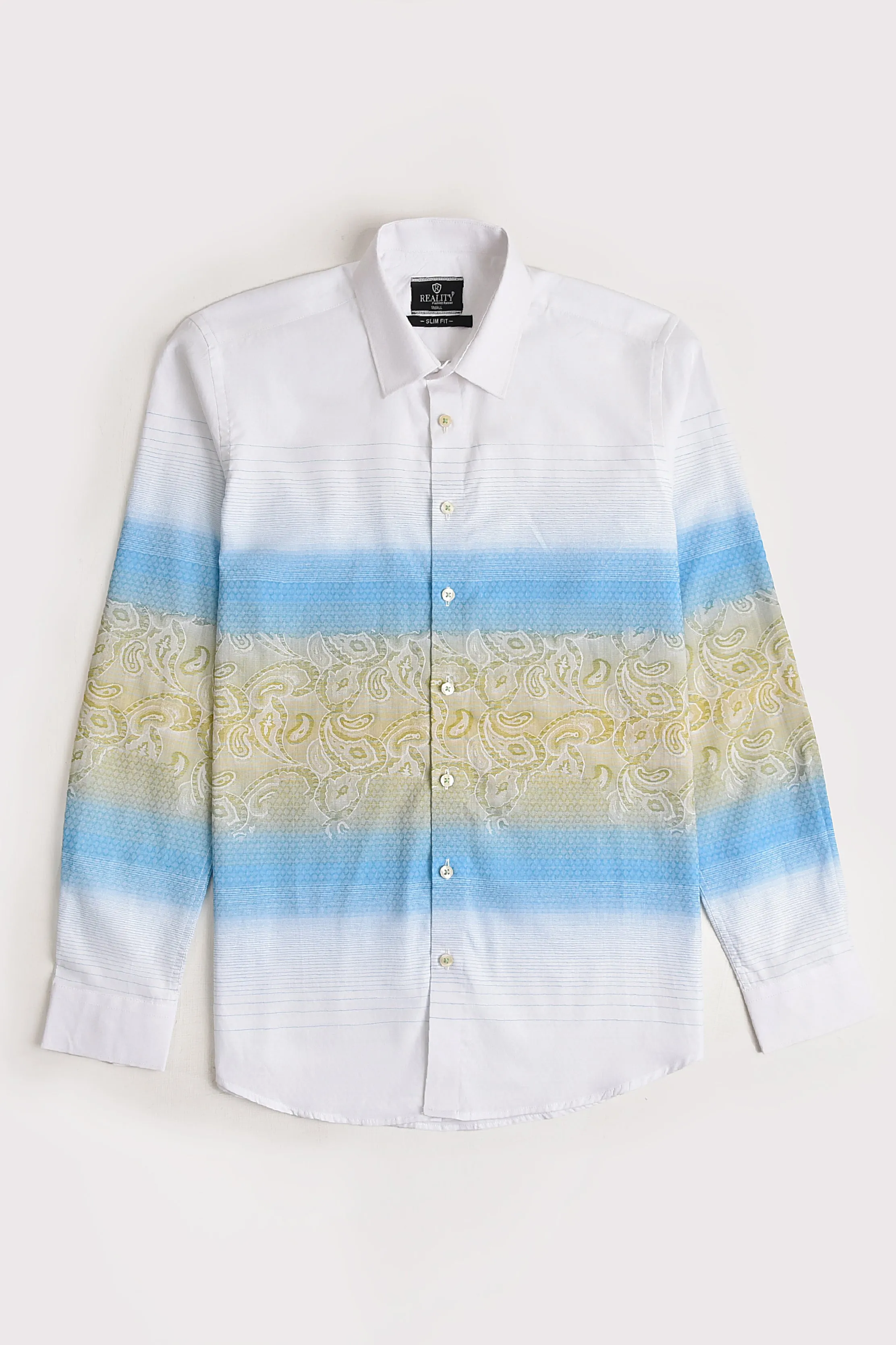 Blue Horizon Paisley Casual Shirt