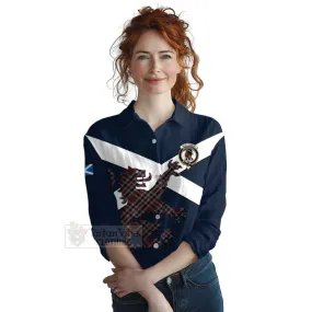 Borthwick Tartan Lion Rampant Women's Casual Shirt Proudly Display Your Heritage with Alba Gu Brath and Clan Name