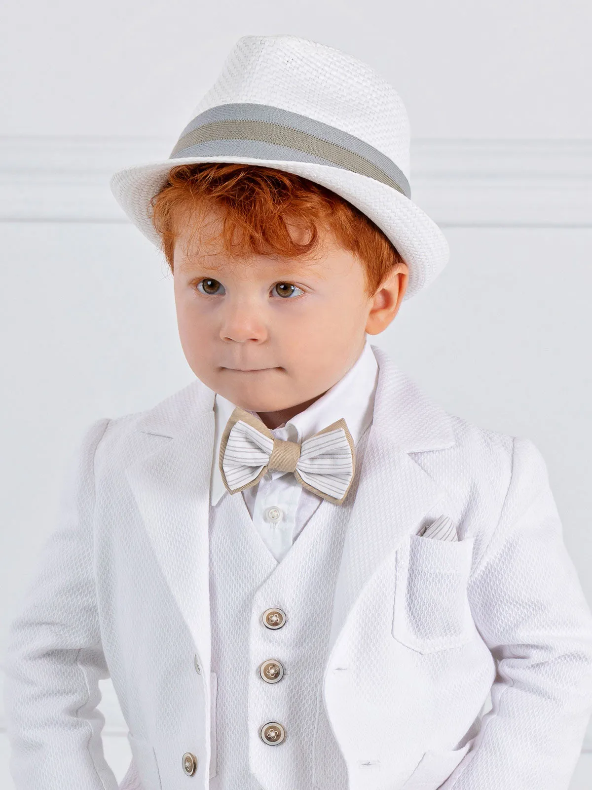 Boy's Hat with grosgrain ribbon - LION