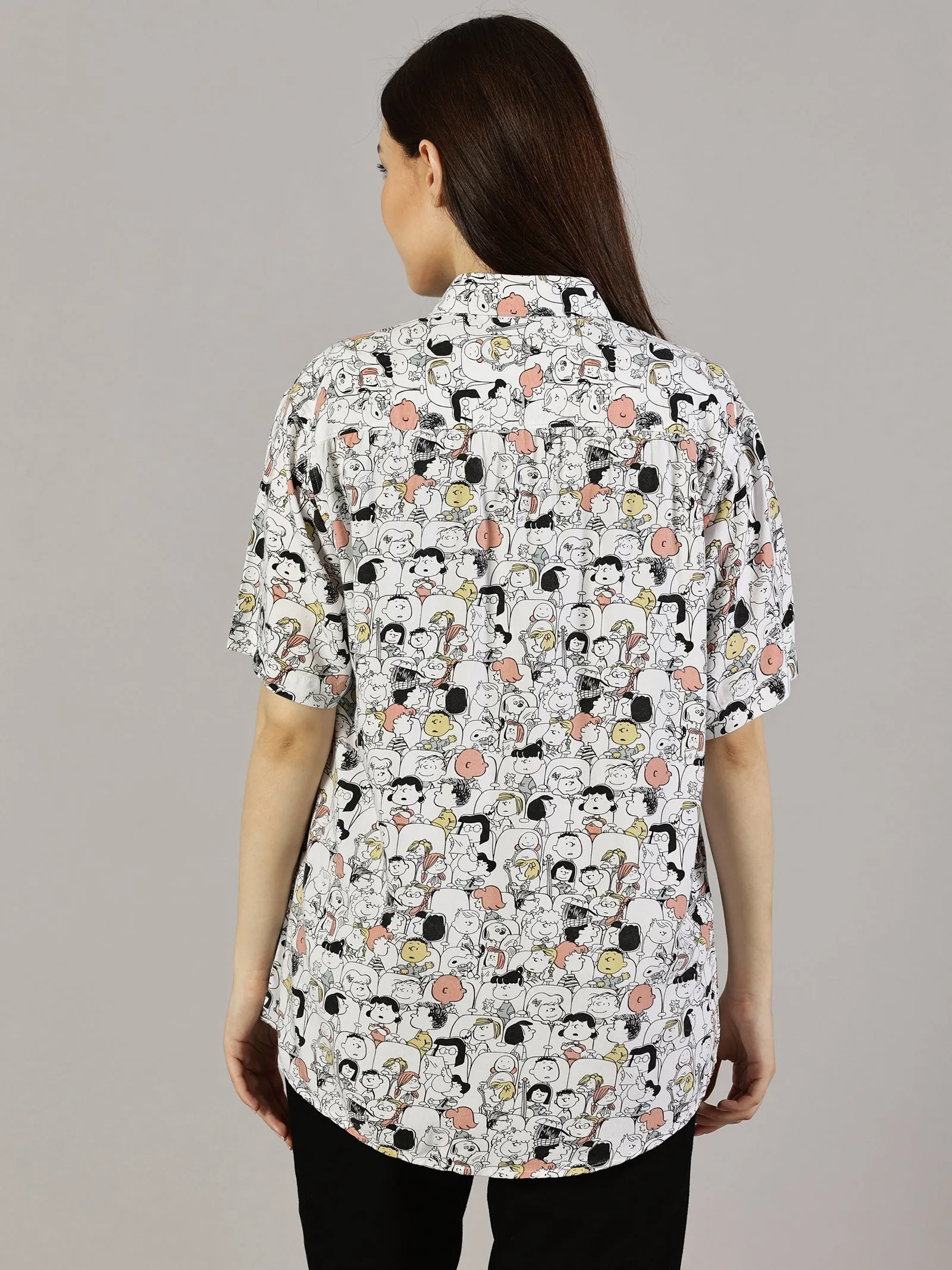 Comic Craze Half-Sleeve Oversized Shirt