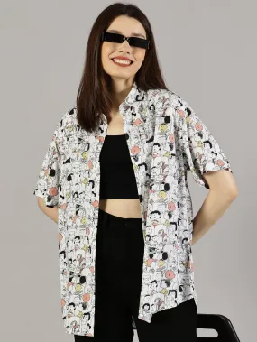 Comic Craze Half-Sleeve Oversized Shirt