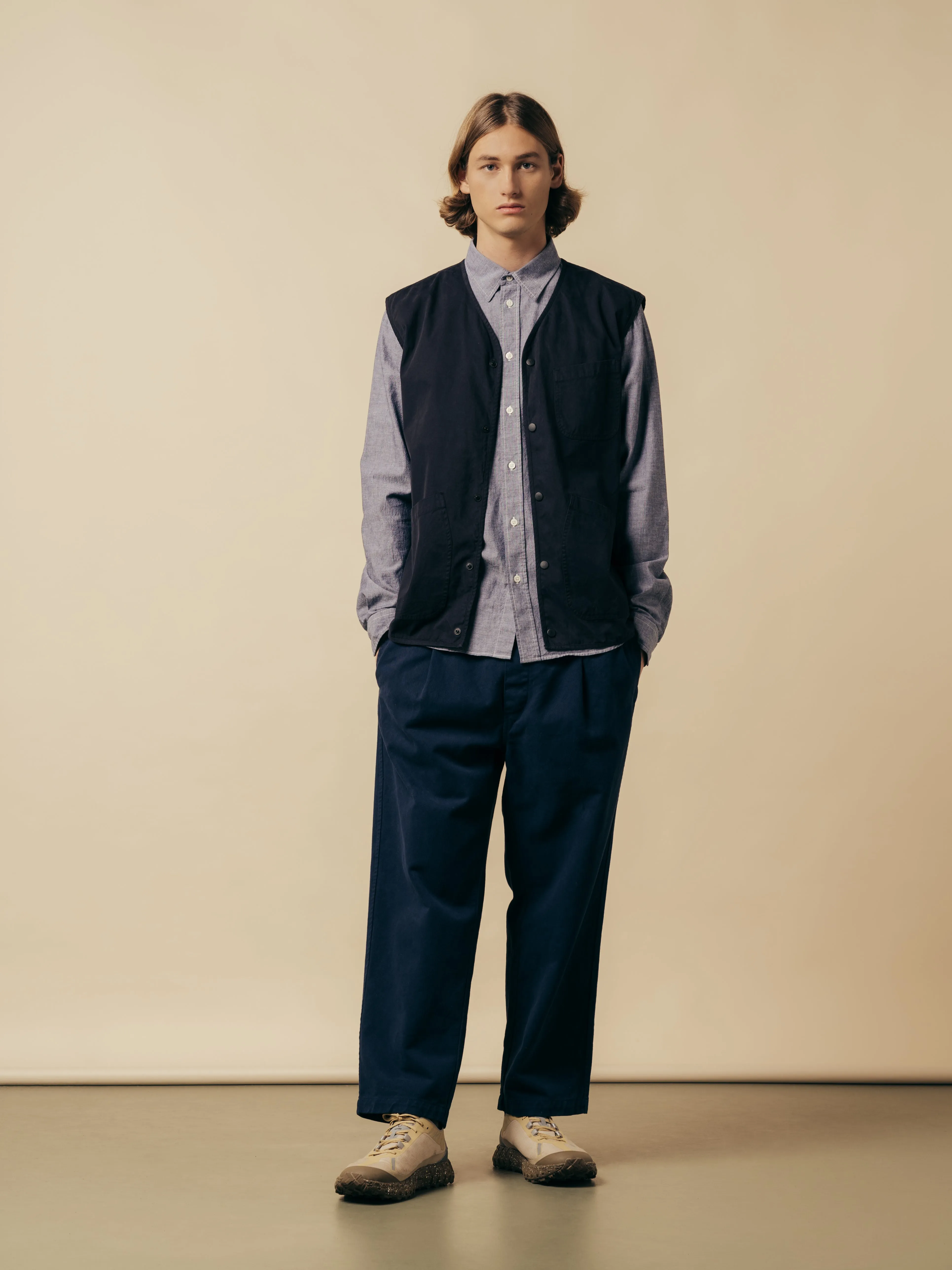 Doune Pant In Navy Cotton Twill