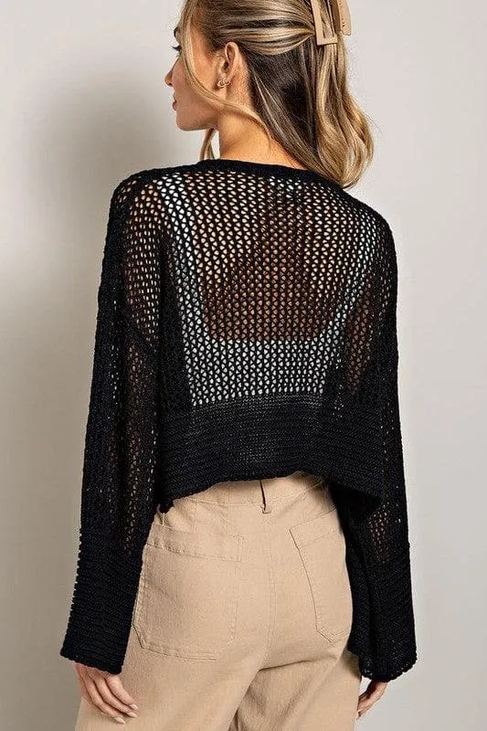 ee:some Eyelet Knit Cardigan