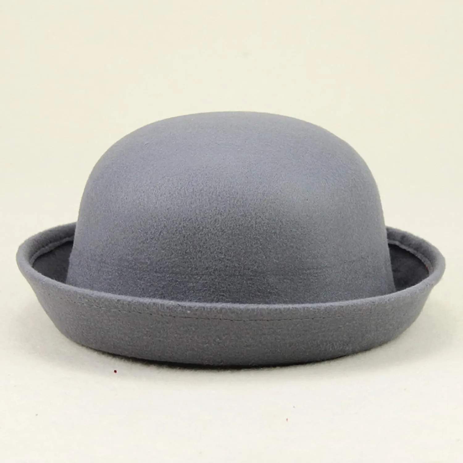 Elegant Adults Solid Hat Roll Up Brim Panama Bowler Hat Bucket Hat Mens Womens Classic Wool Round Men's Sun Hat