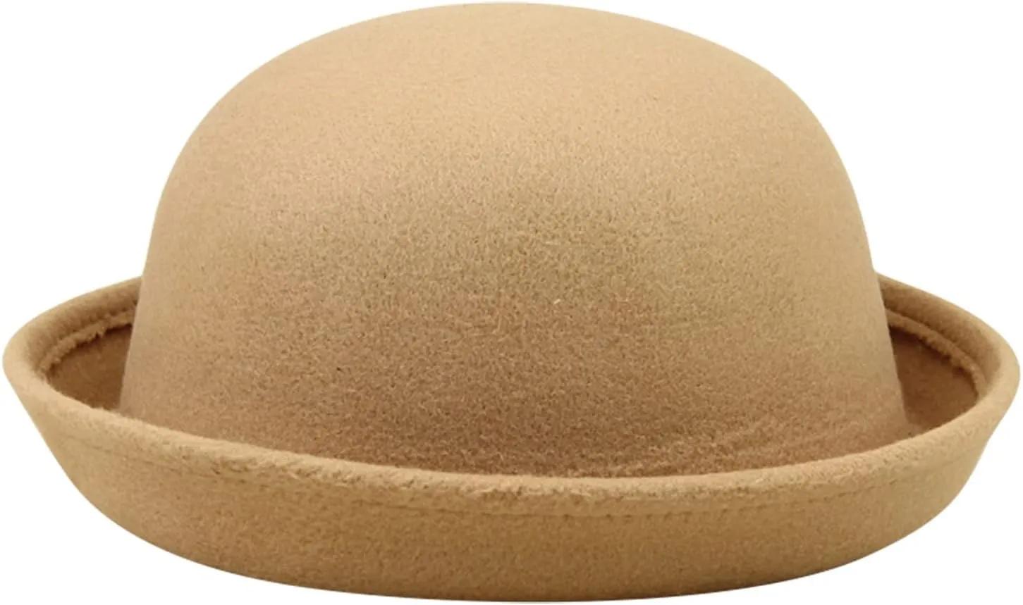 Elegant Adults Solid Hat Roll Up Brim Panama Bowler Hat Bucket Hat Mens Womens Classic Wool Round Men's Sun Hat