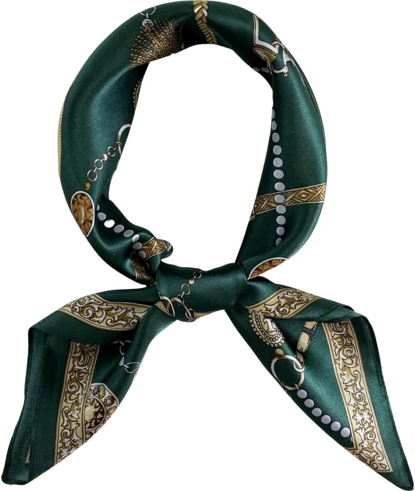 FONYVE 100% Mulberry Silk Scarf for Hair - 27" Square Head Scarf for Women - Lightweight Neck Scarf with Gift Packed