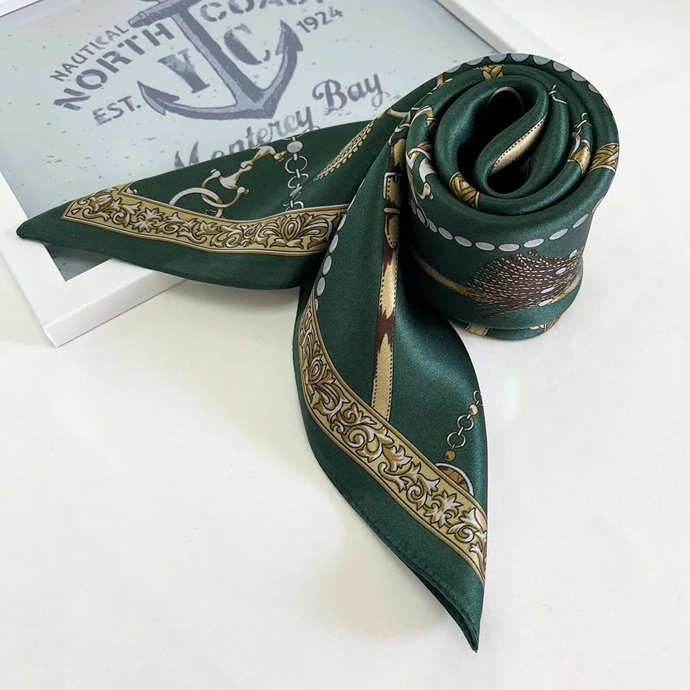 FONYVE 100% Mulberry Silk Scarf for Hair - 27" Square Head Scarf for Women - Lightweight Neck Scarf with Gift Packed