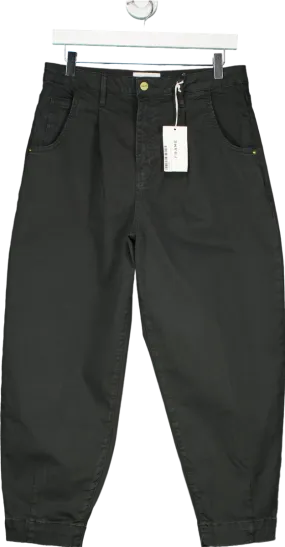Frame Black Pleated Barrel Leg Trousers W28