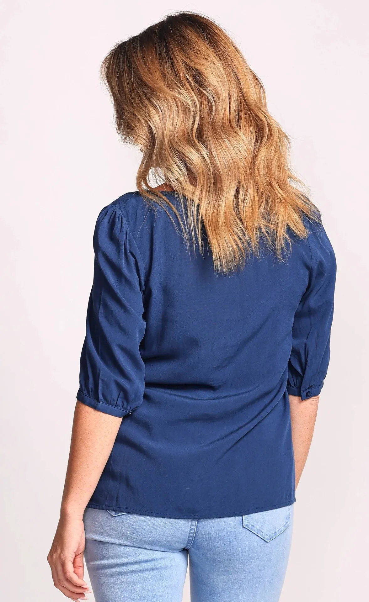 Half Sleeve Front Detail Blouse