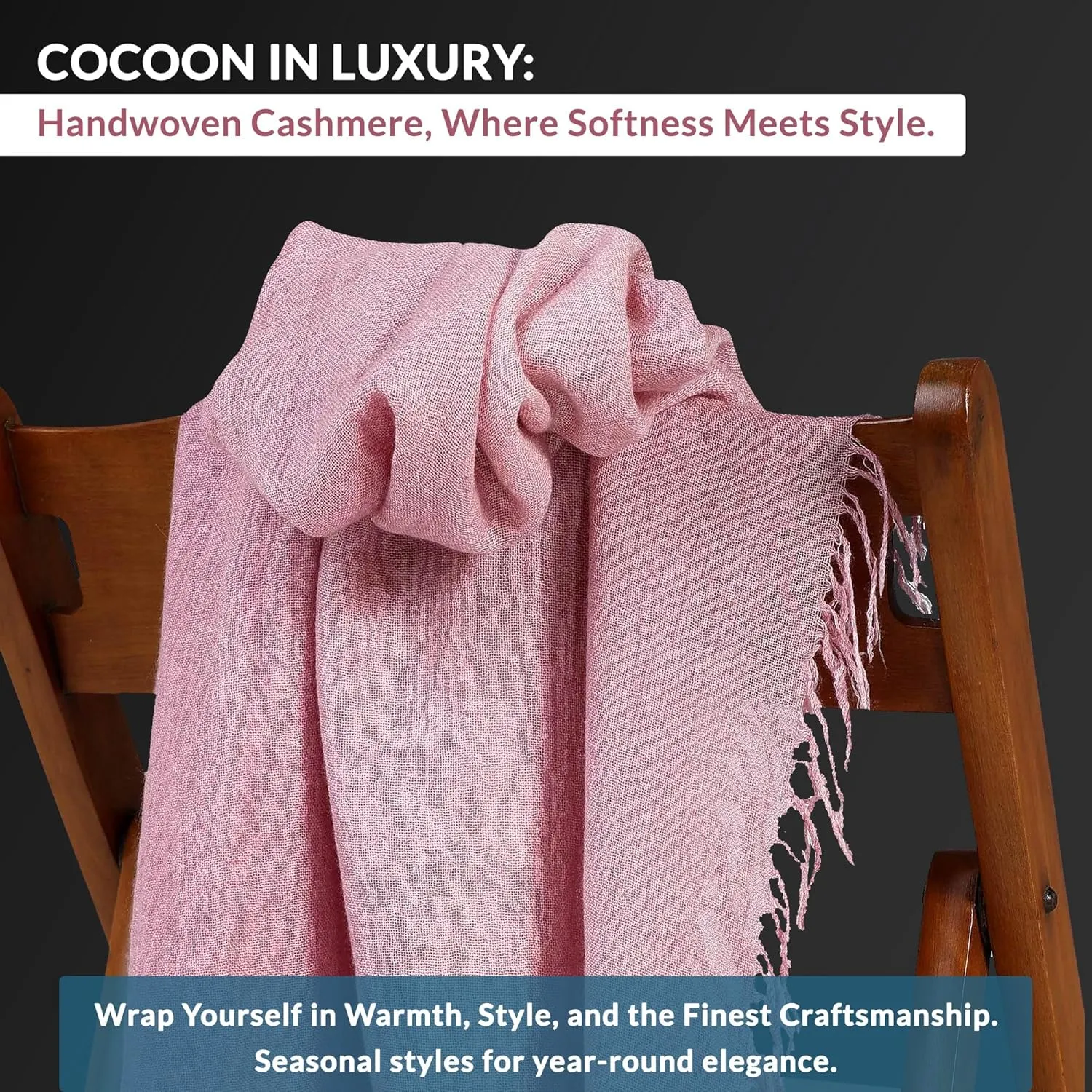 InCashmere Women’s Lightweight 100% Pure Cashmere Wrap/Scarf