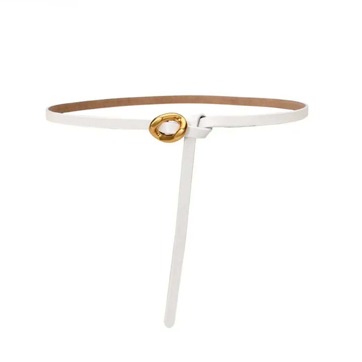 Ins Buckle Thin Belt