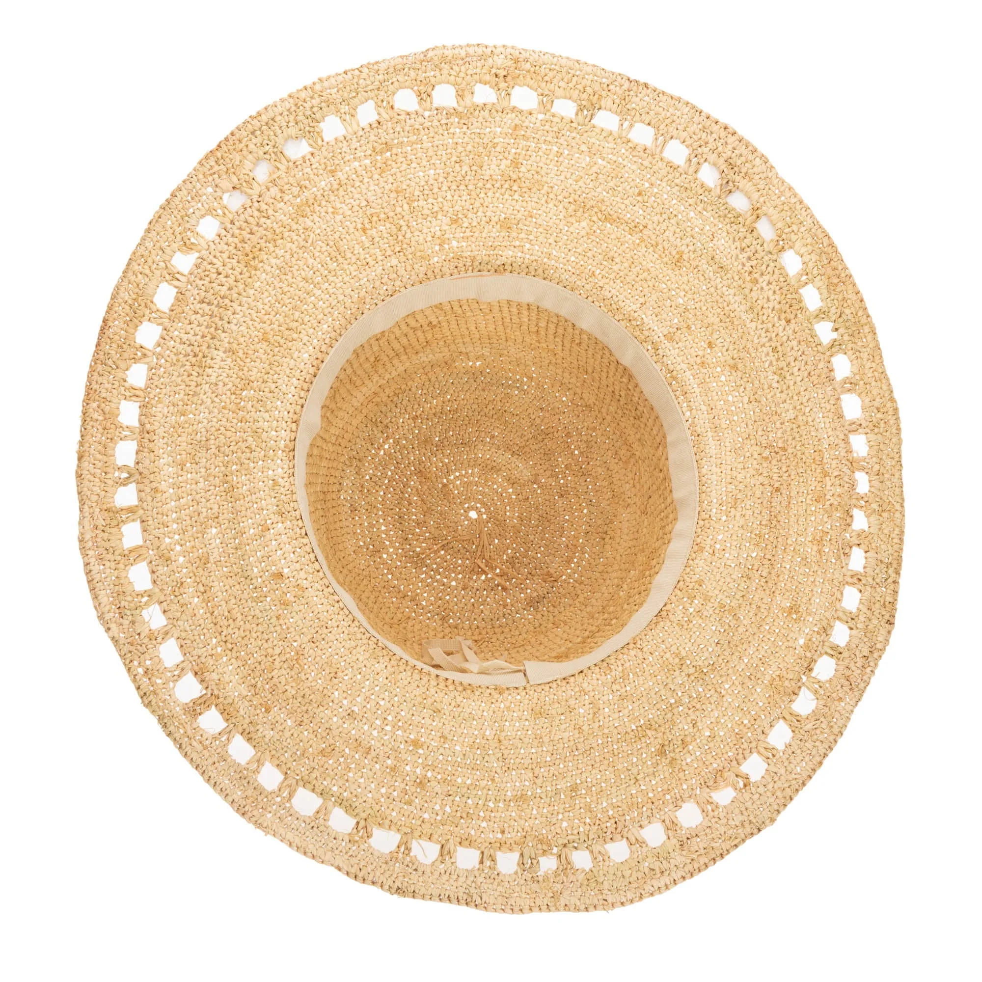 Isla -  Women's Raffia Round Crown Floppy