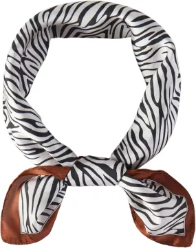 JN&LULU Silk Like Scarf Women's Fashion Pattern Large Square Satin Headscarf 27 x 27inches