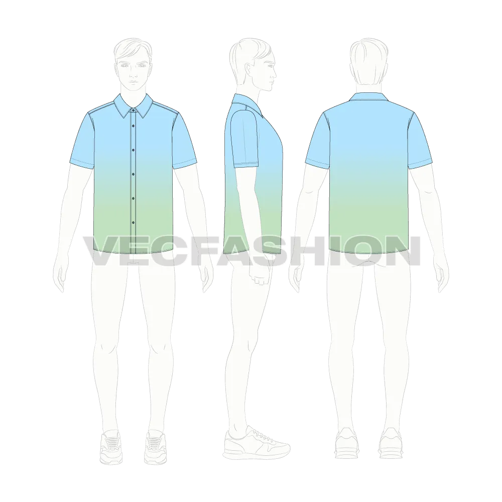 Mens Half Sleeved Cotton Shirt