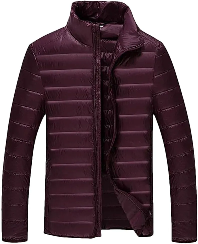 Men's Lightweight Puffer Jacket Hooded Down Jacket Men's Feather Light Down Jacket For Men Outwear Overcoat