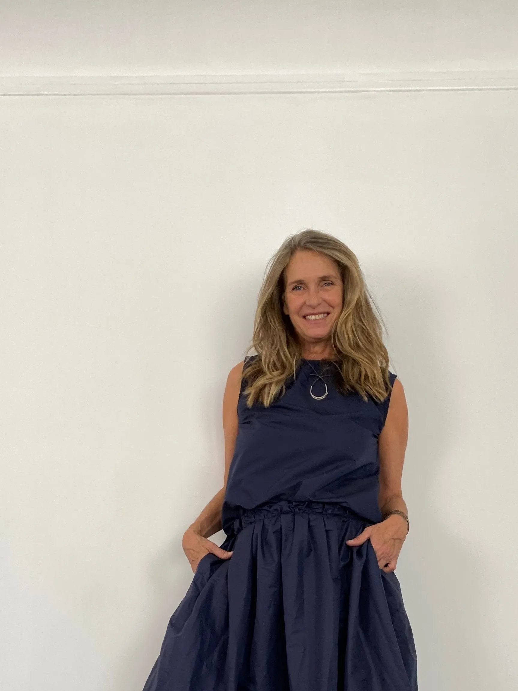 Navy sleeveless Shirt