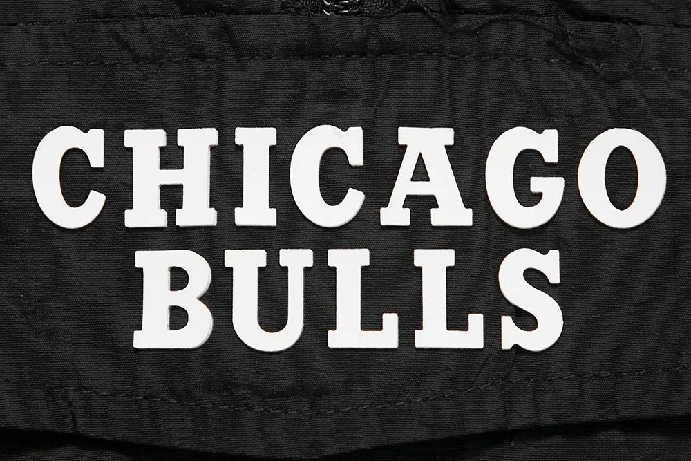 NBA CHICAGO BULLS CLASSIC WOMEN'S WIND WOVEN 1/2 JACKET (BLACK)