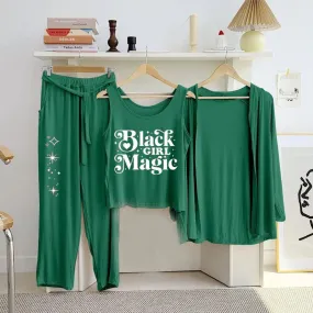 New 3-Piece Printed Night (Green)