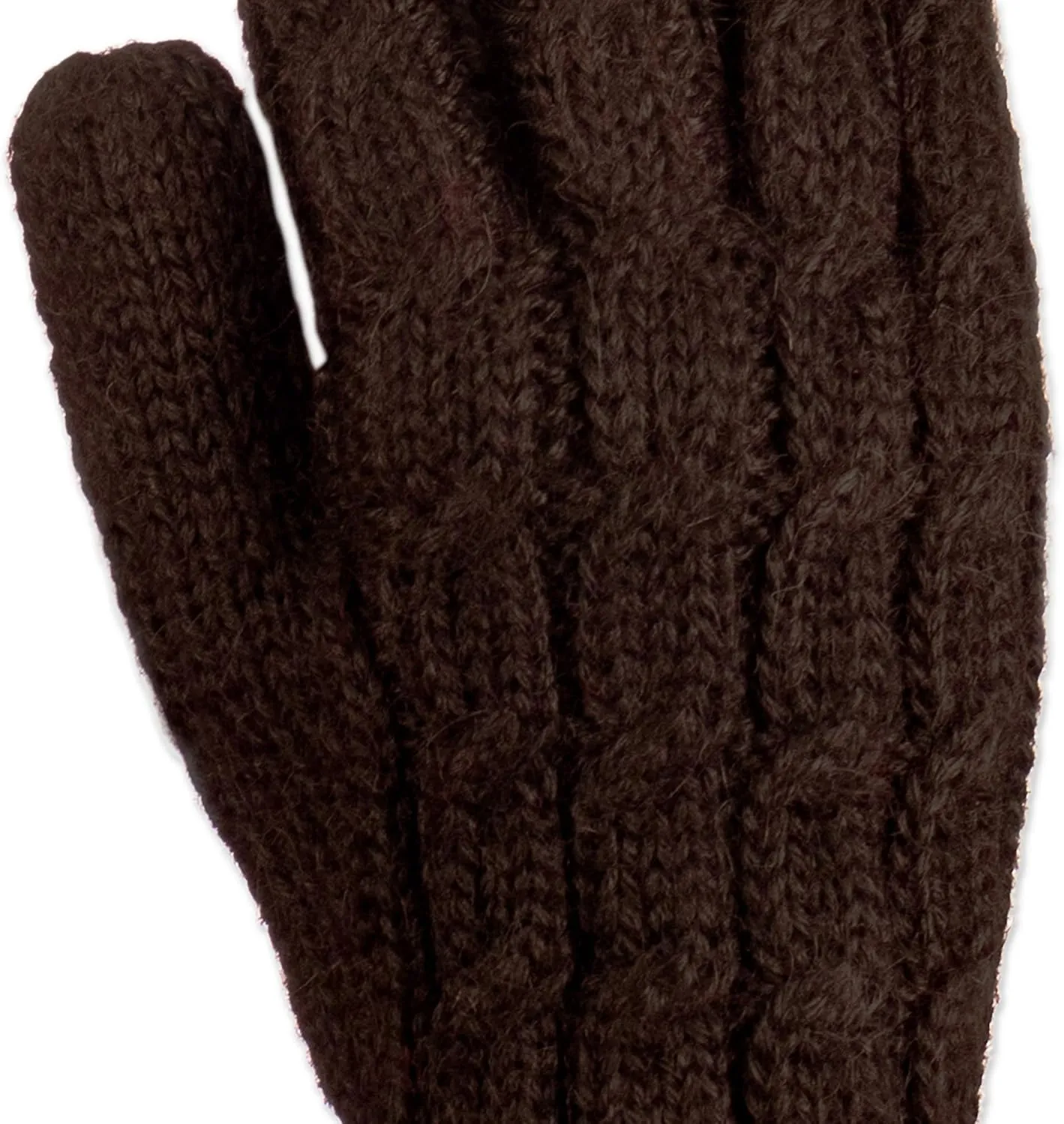 NOVICA Artisan Handmade Wool100% Alpaca Gloves Cable Knit in Light Mauve from Peru