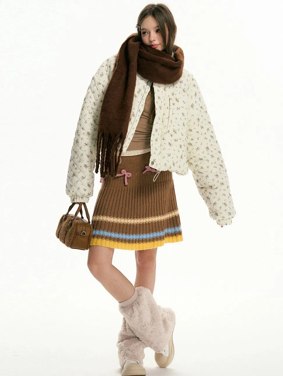 Oversized Scarf with Fringe Trim