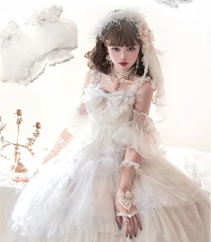 Red Maria~Jellyfish Sakura~Elegant Blue White Handmade Accessories