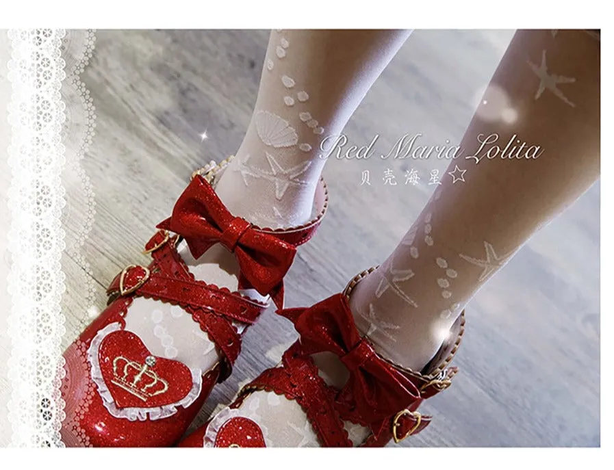 Red Maria~Jellyfish Sakura~Elegant Blue White Handmade Accessories