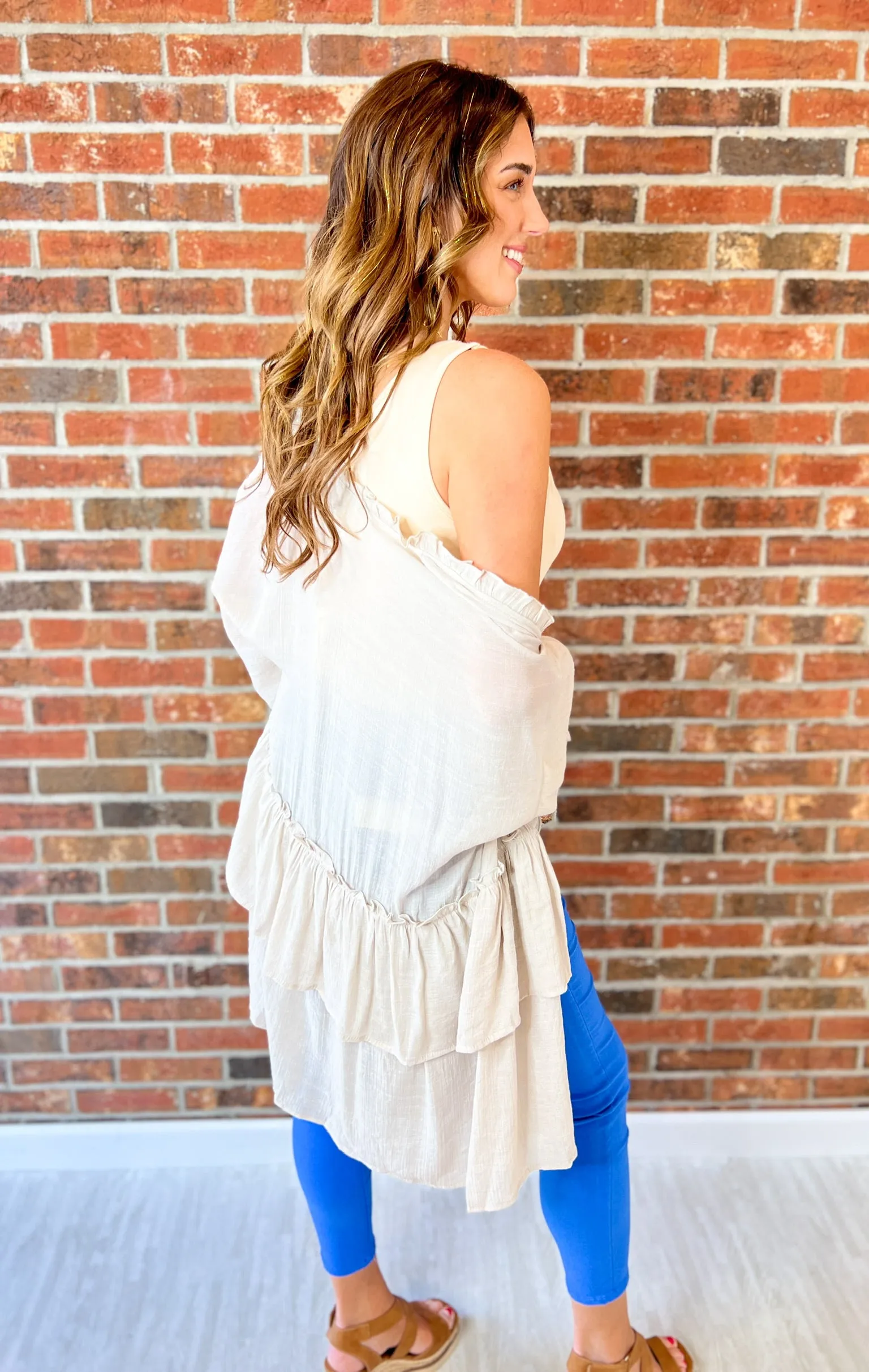 So Emotional Semi Sheer Cardigan - Natural