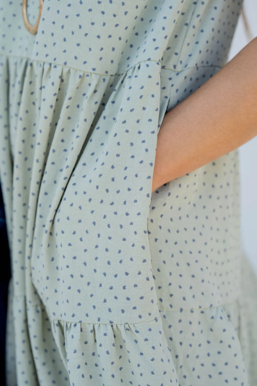 Speckled Smocked Top Dress