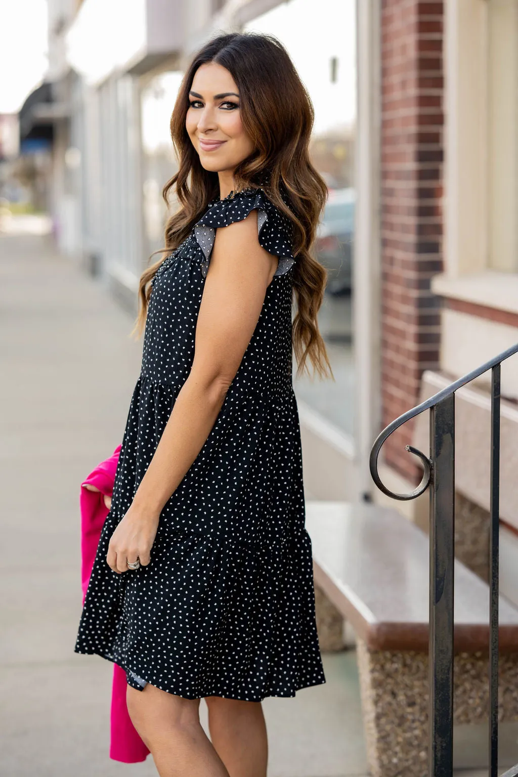 Speckled Smocked Top Dress