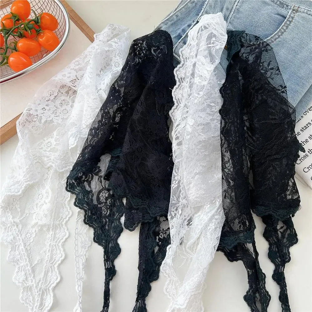 White lace scarf