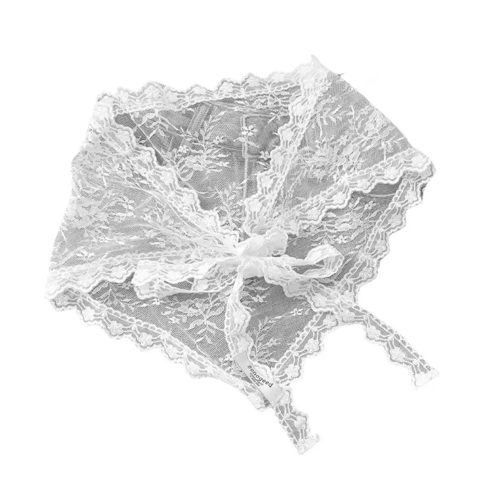 White lace scarf