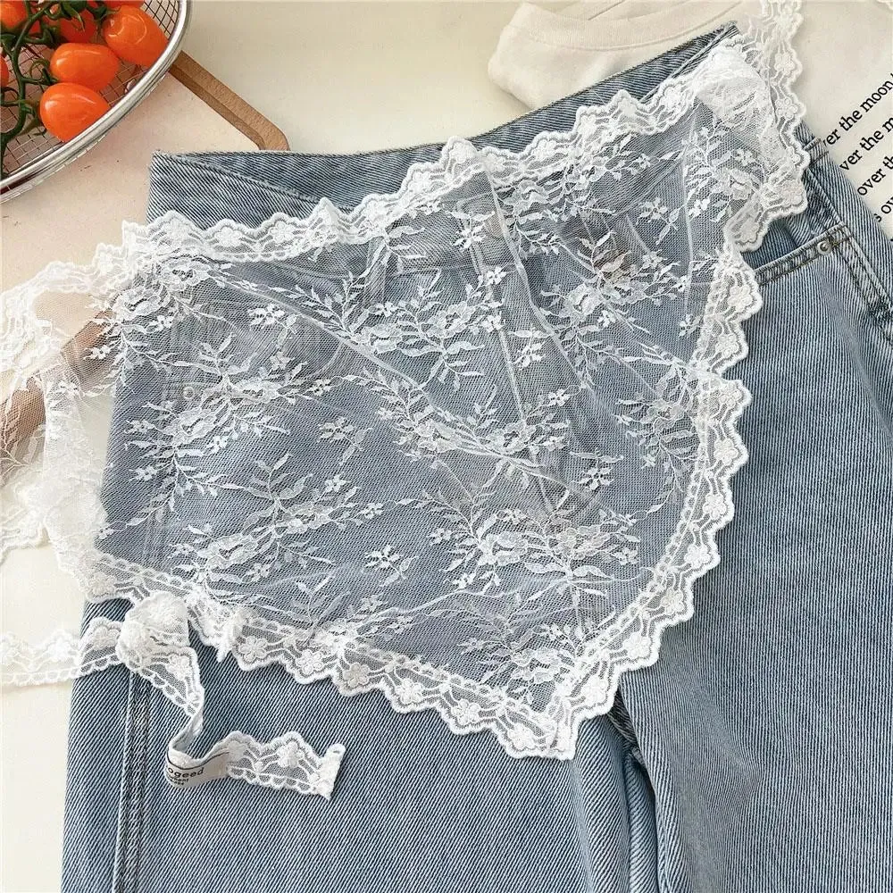 White lace scarf
