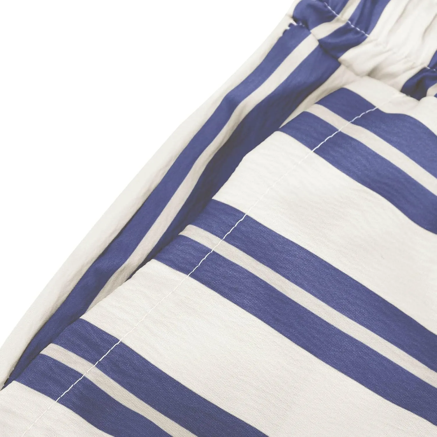 Women's Casual Pants High Waisted Striped Straight Wide Leg Ladies Baggy Relaxed Fit Y2k Trousers Pockets Plus Size