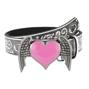 Y2K Aesthetic Angel Wings Heart Belt